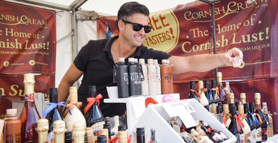 Cornish Cream stall at Flavour Fest handing out samples